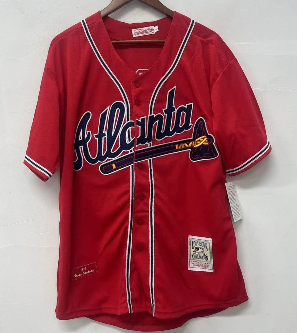 Deion Sanders Atlanta Braves 1992 Mitchell & Ness Jersey red product image 2