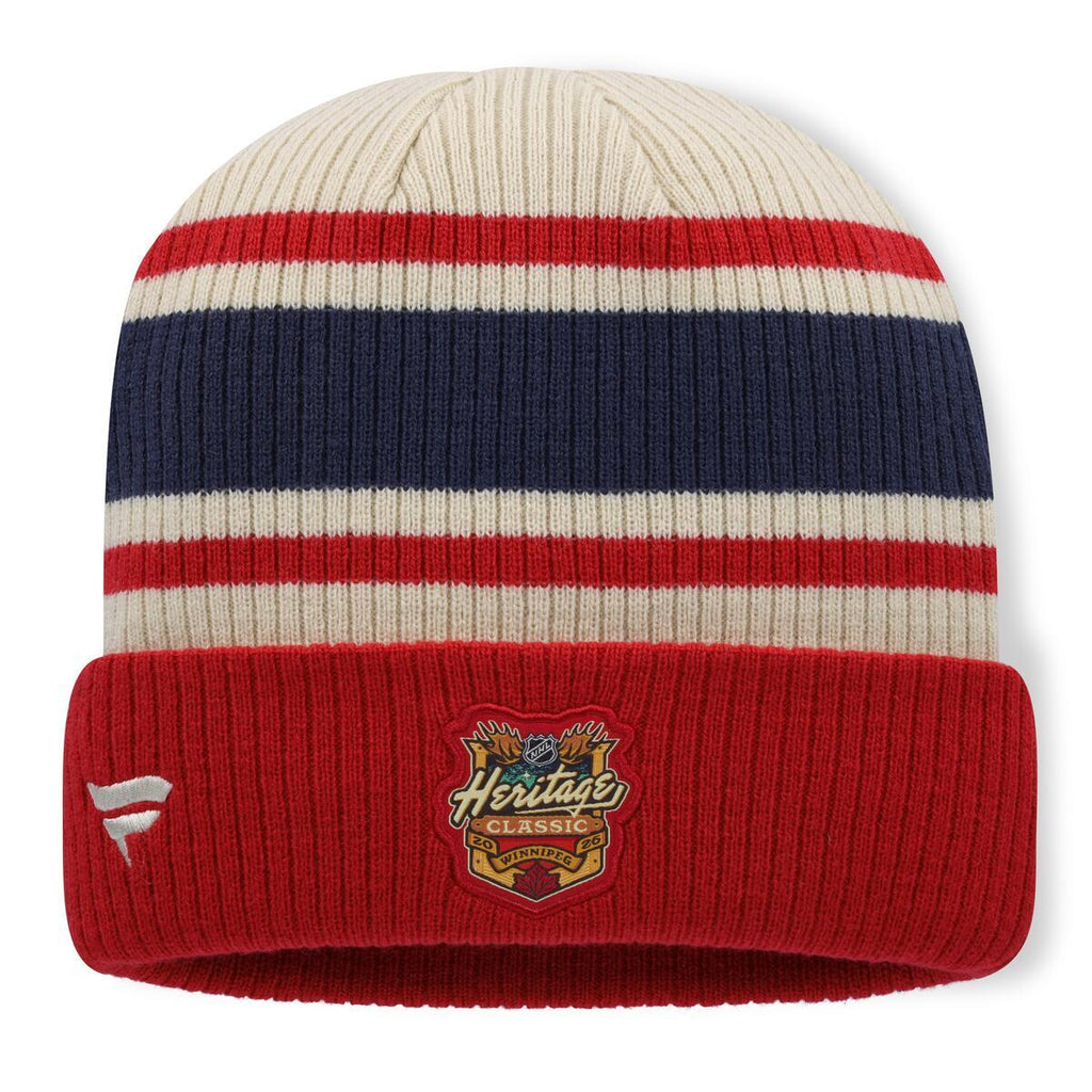 Montreal Canadiens NHL Fanatics Branded Men Red 2026 Heritage Classic Cuff Knit Beanie Hat product image 2, provided for