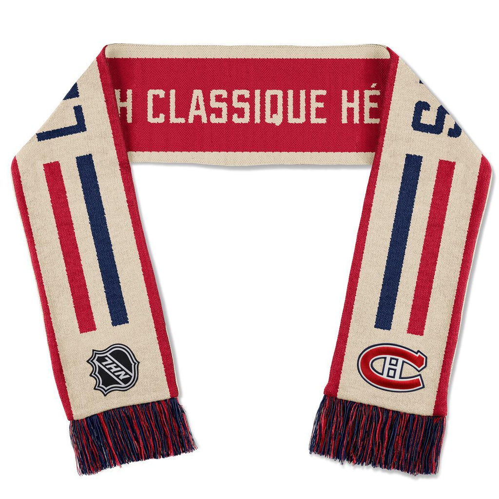 Montreal Canadiens NHL Fanatics Branded Men Red 2026 Heritage Classic Knit Jacquard Scarf product image 1, provided for