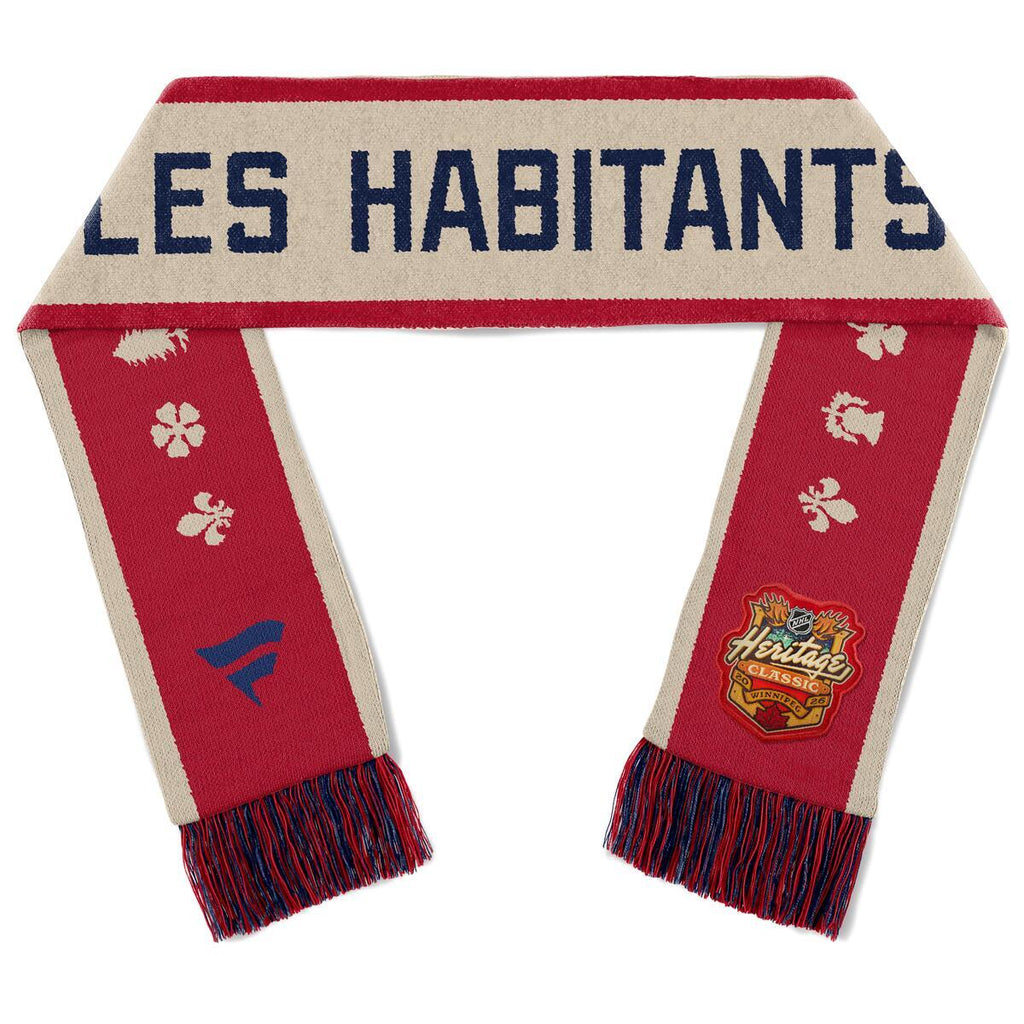 Montreal Canadiens NHL Fanatics Branded Men Red 2026 Heritage Classic Knit Jacquard Scarf product image 2, provided for