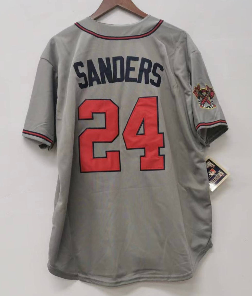 Deion Sanders Atlanta Braves 1992 Mitchell & Ness gray product image 2