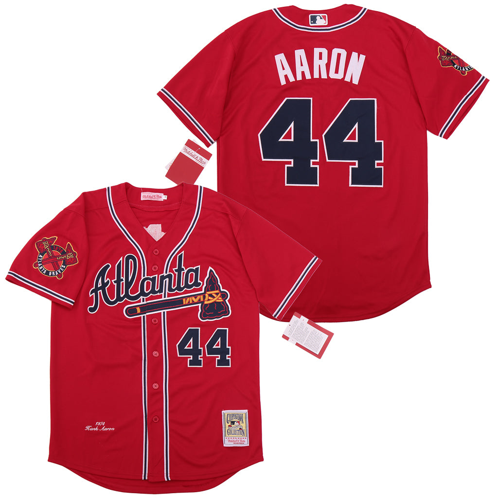 Hank Aaron Atlanta Milwaukee Braves Jersey 1974 Mitchell & product image 1