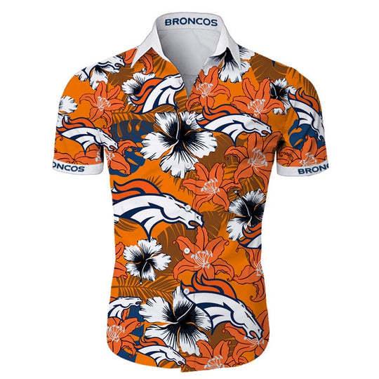 Denver Broncos Official NFL Floral Palm shirt product image 1