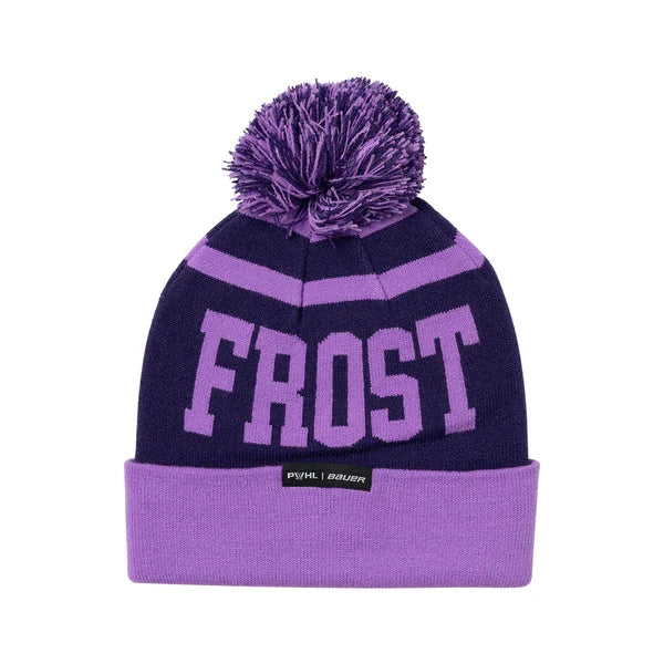 Minnesota Frost PWHL Bauer Unisex Purple Patch Knit Cuff Pom product image 2, provided for visual reference and product