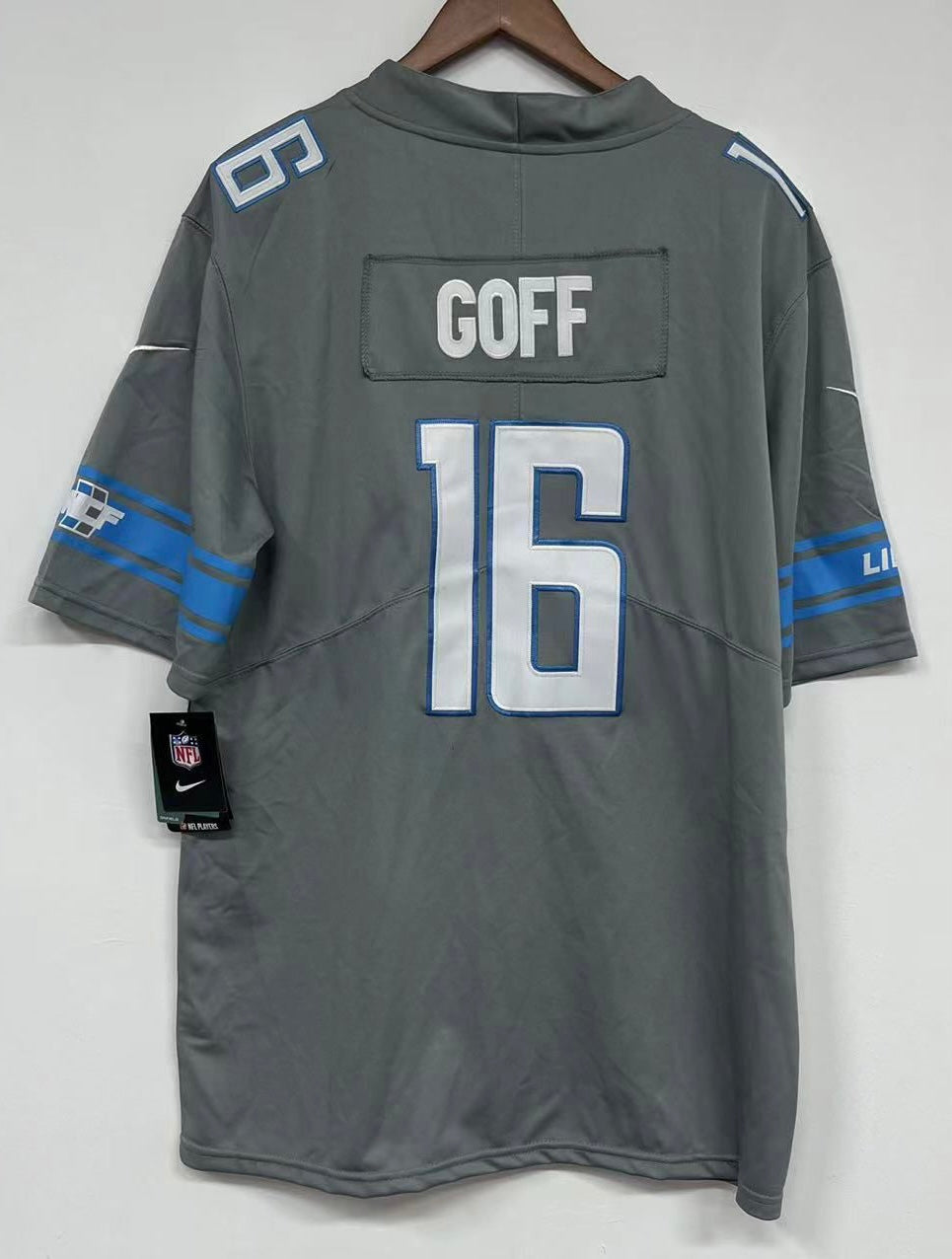 Jared Goff Detroit Lions Official NFL Nike Jersey gray product image 1