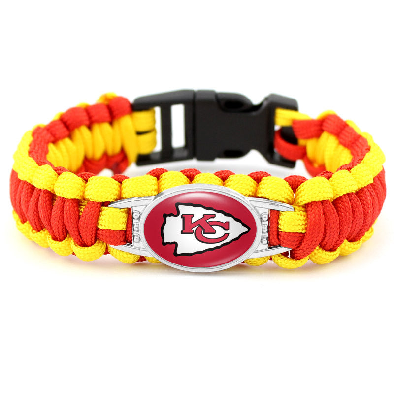 Kansas City Chiefs snap clasp bracelet product image 1