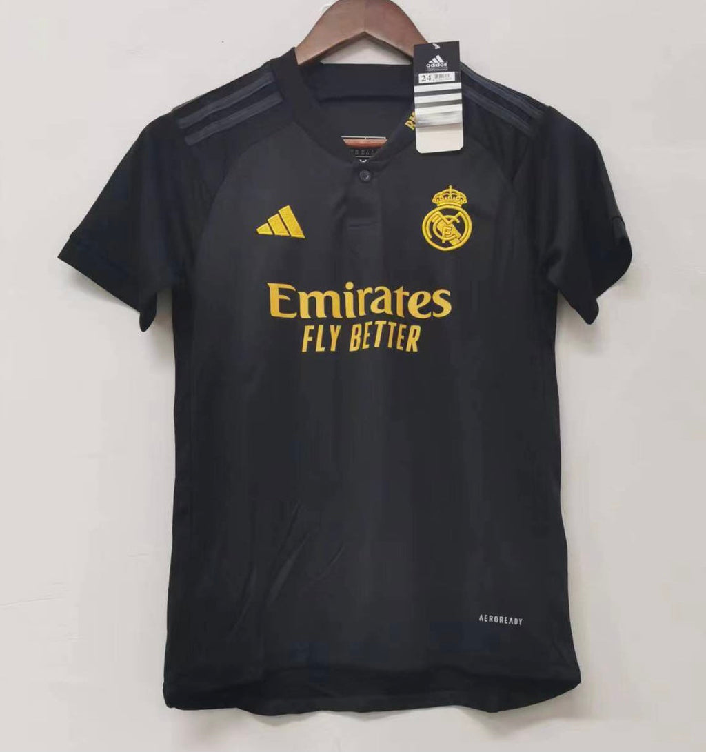 Real Madrid 2024 Black Adidas no name Soccer Futbol Jersey product image 1