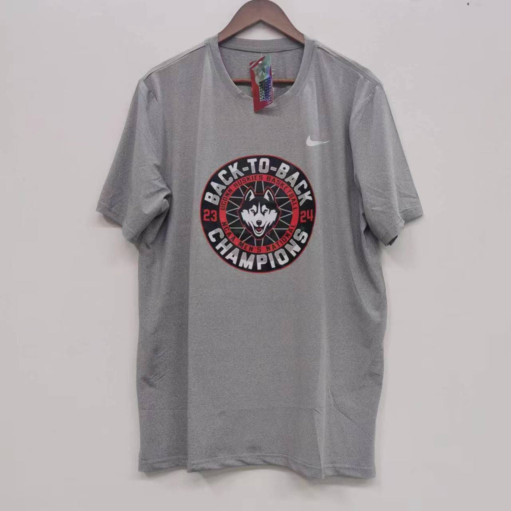 UCONN Connecticut Huskies 2024 gray back to championship T product image 1