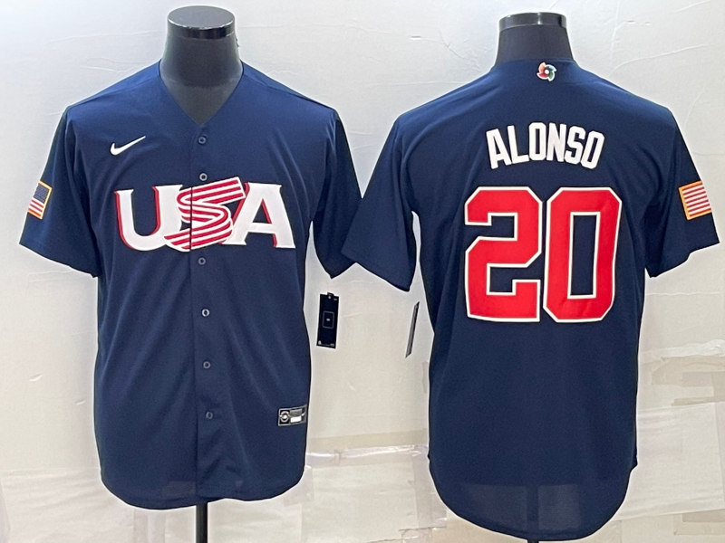 Pete Alonso Team USA Baseball jersey Nike Blue product image 1