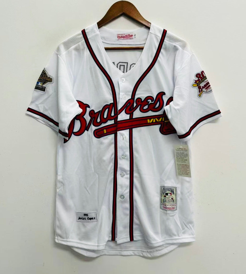 Javier Lopez Atlanta Braves 1995 Mitchell & Ness white product image 2