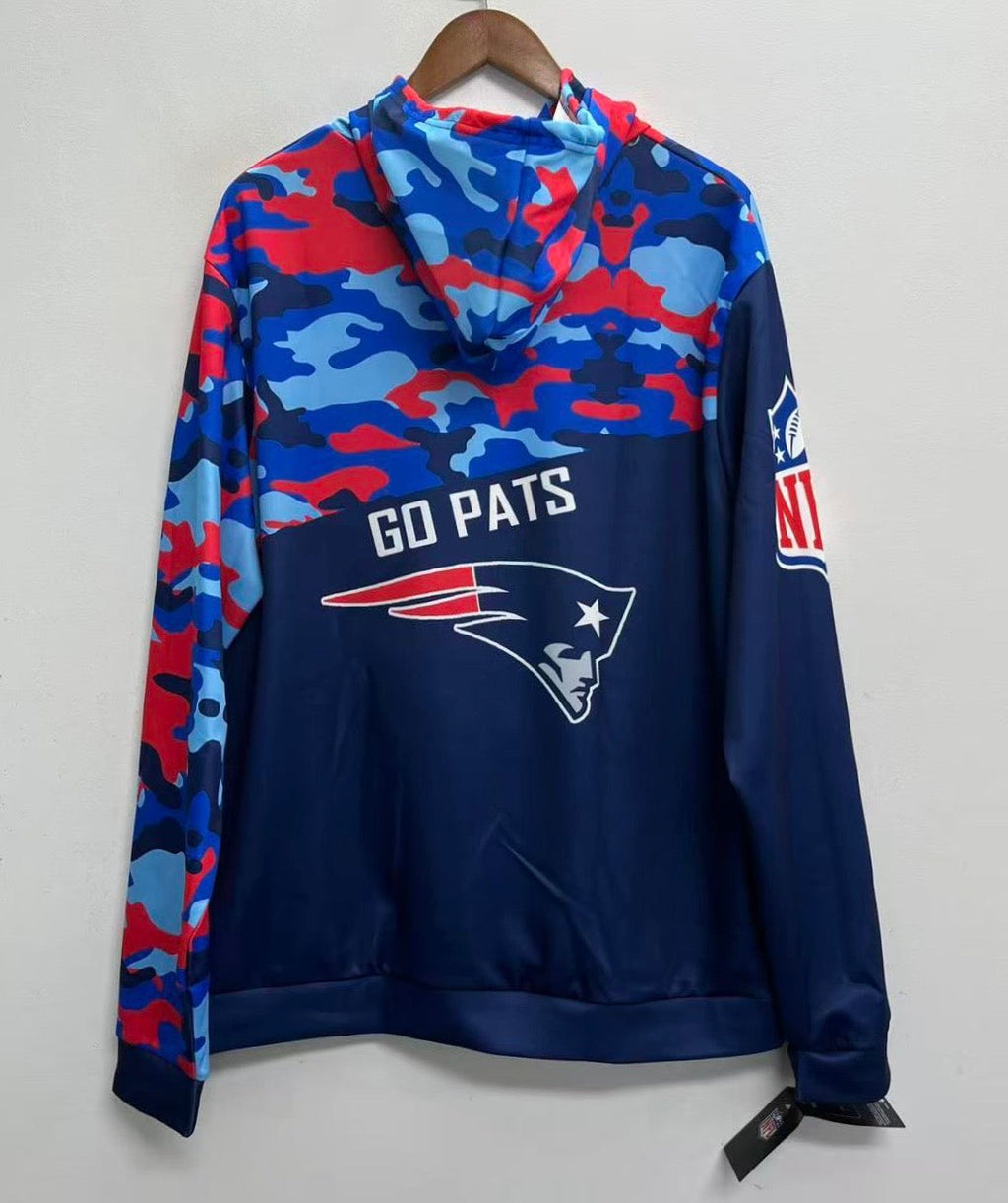 New England Patriots color camouflage light weight hoodie product image 3