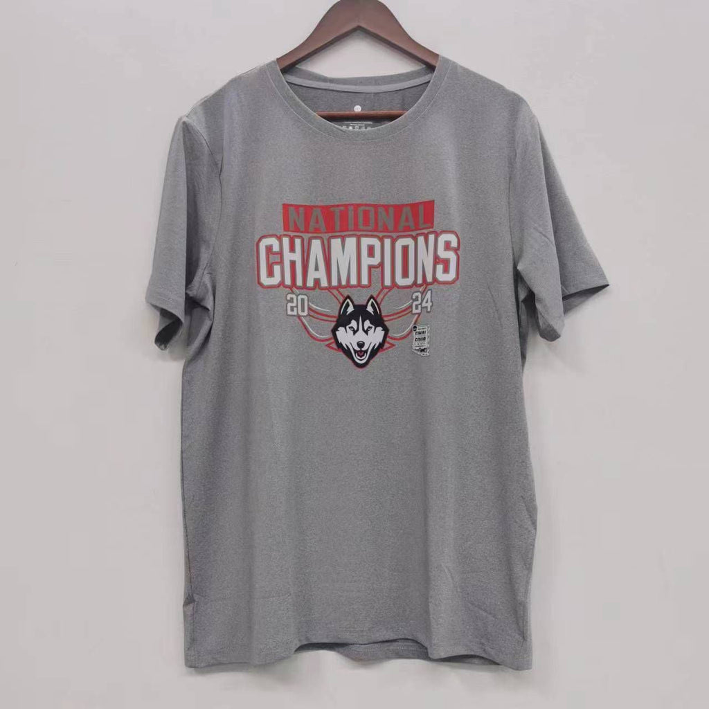 UCONN Connecticut Huskies 2024 gray championship T shirt product image 1