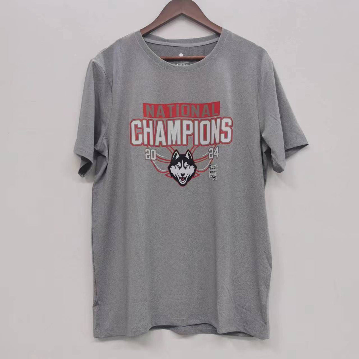 UCONN Connecticut Huskies 2024 gray championship T shirt product image 1