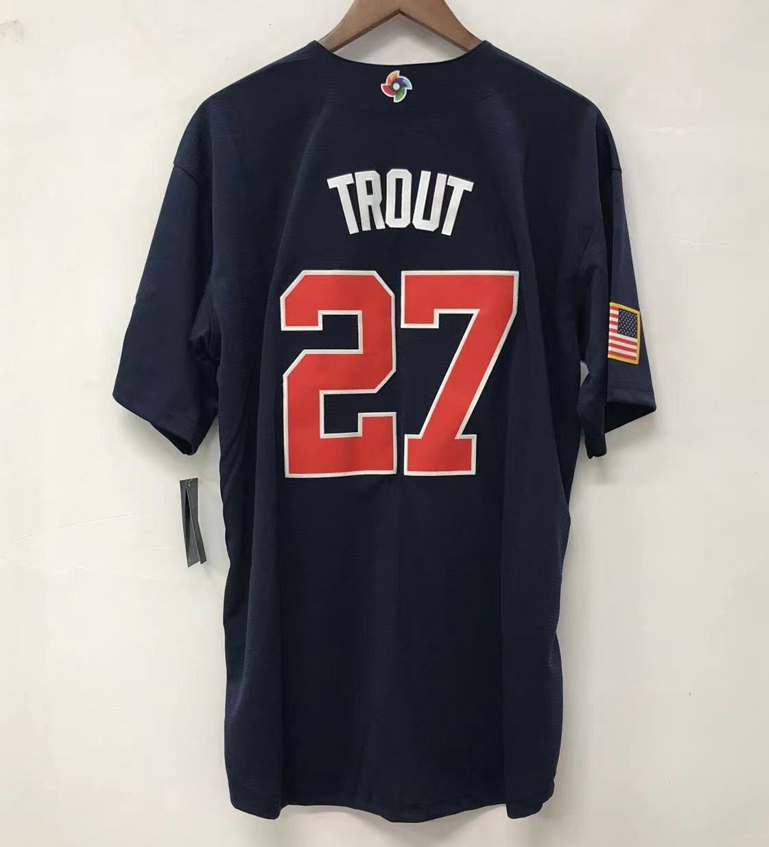 Mike Trout Team USA Baseball jersey Nike blue product image 4