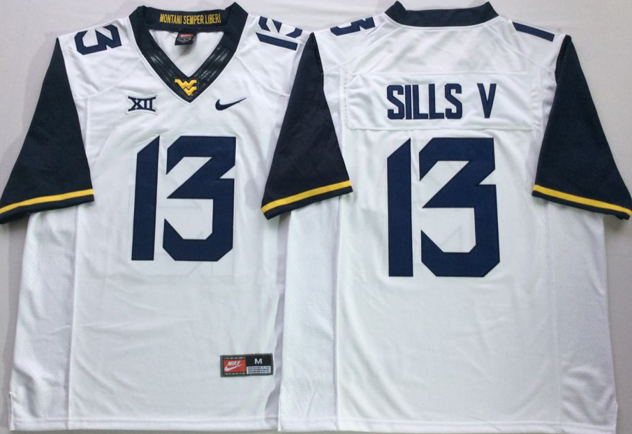 David Sills West Virginia Mountaineers Jersey white product image 1