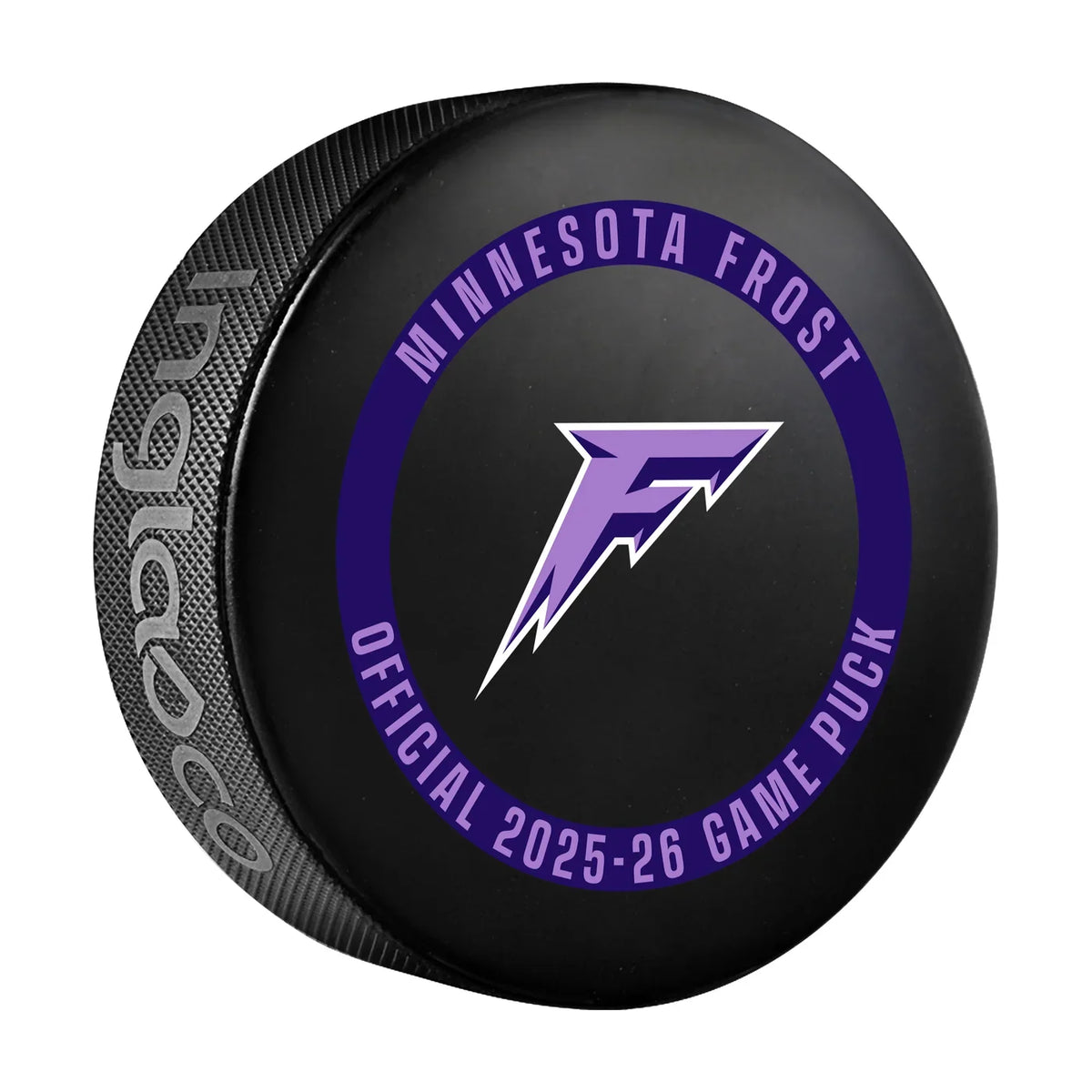 Minnesota Frost PWHL Inglasco 2025-2026 Officially Licensed Game Hockey Puck product image 3, provided for visual reference