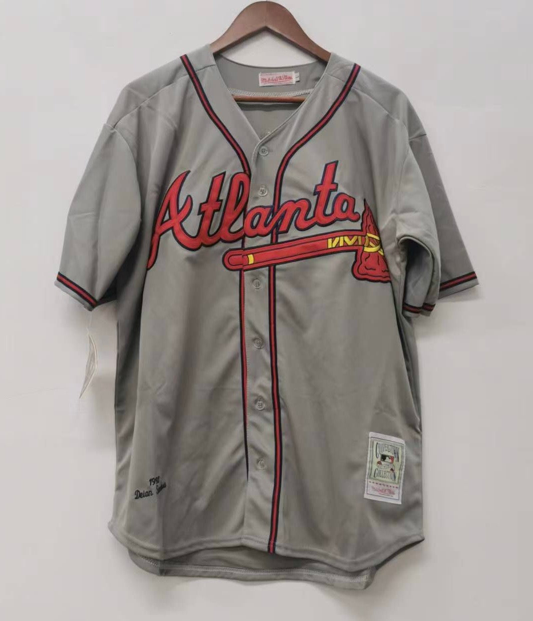 Deion Sanders Atlanta Braves 1992 Mitchell & Ness gray product image 3