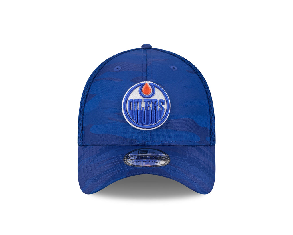 Edmonton Oilers NHL New Era Men Royal 39Thirty Camo Neo Stretch Fit Hat product image 7, provided for visual reference and