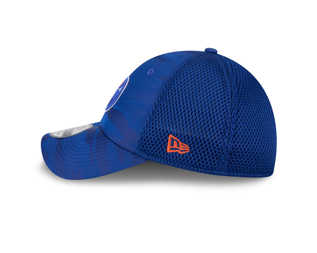 Edmonton Oilers NHL New Era Men Royal 39Thirty Camo Neo Stretch Fit Hat product image 3, provided for visual reference and