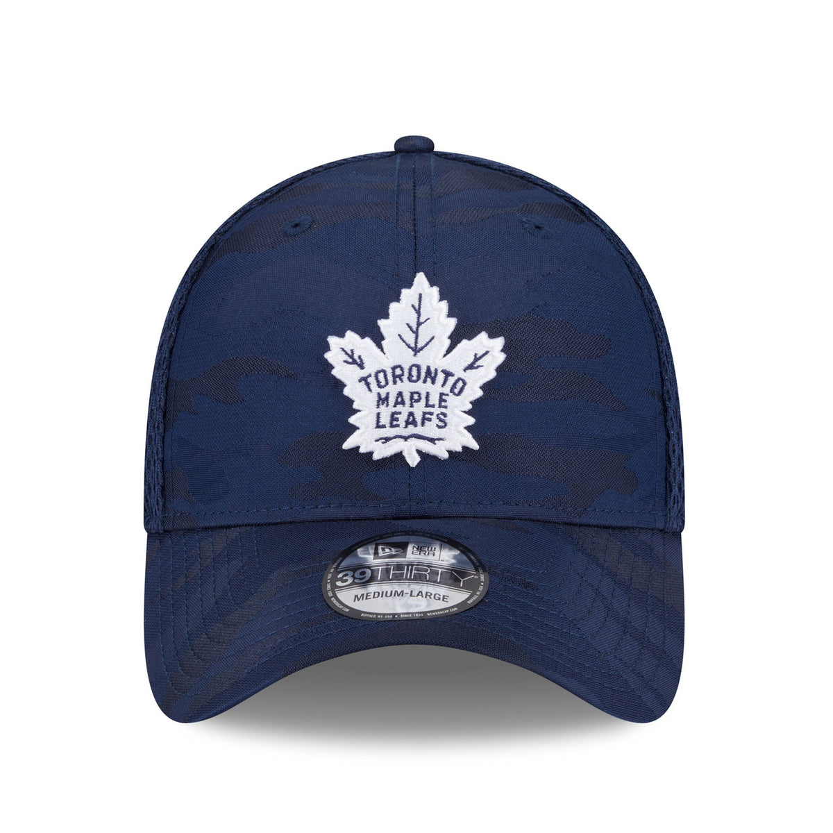 Toronto Maple Leafs NHL New Era Men Navy 39Thirty Camo Neo Stretch Fit Hat product image 4, provided for visual reference