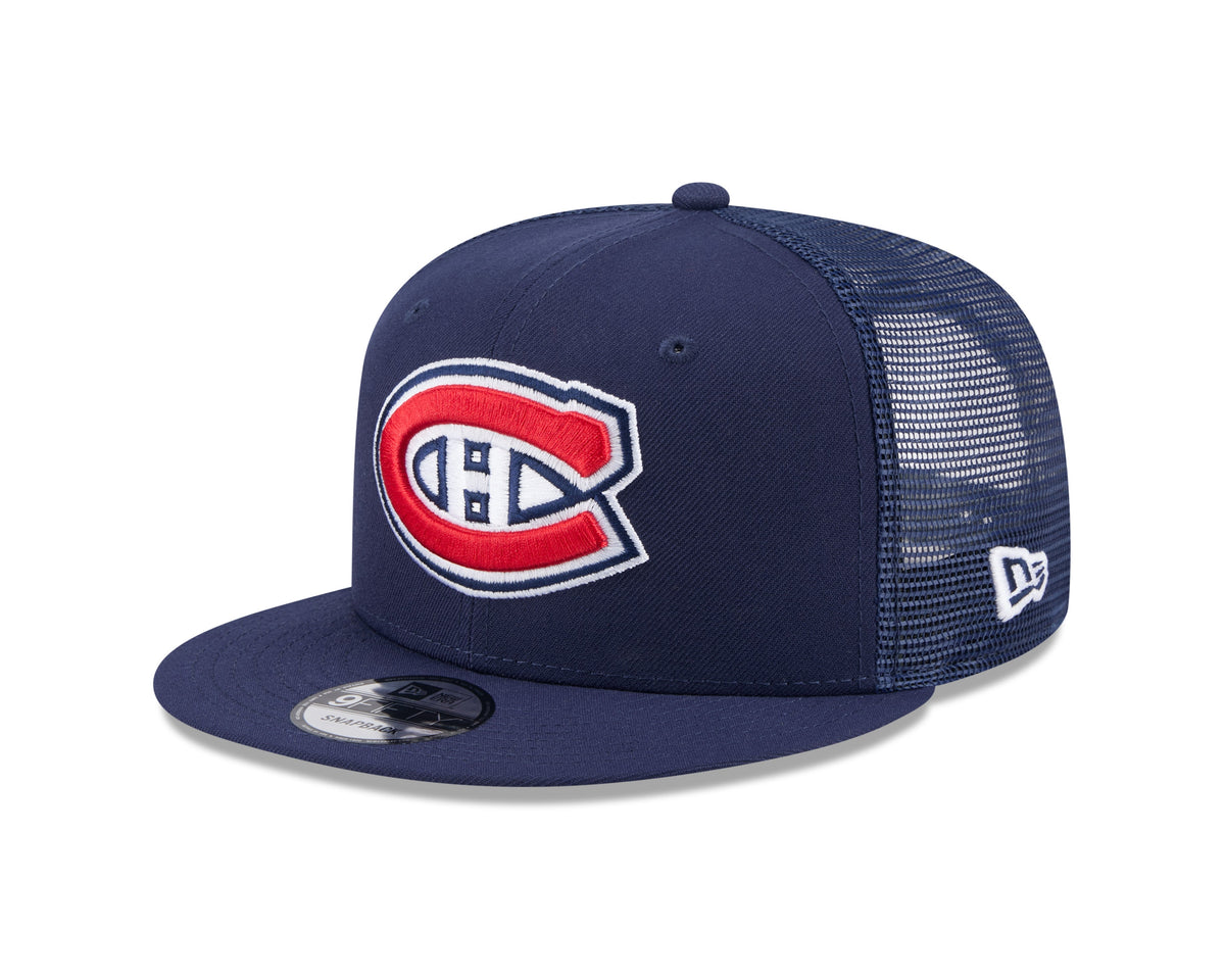 Montreal Canadiens NHL New Era Men Navy 9Fifty Trucker Snapback product image 1, provided for visual reference and product