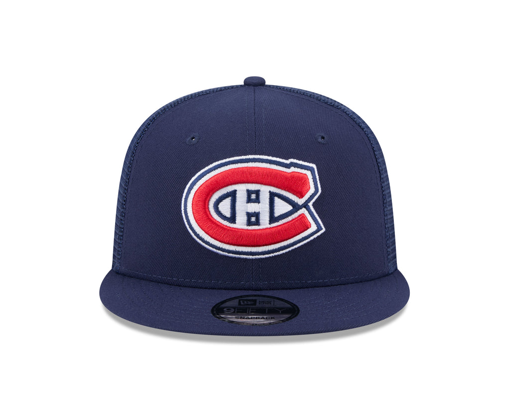 Montreal Canadiens NHL New Era Men Navy 9Fifty Trucker Snapback product image 4, provided for visual reference and product