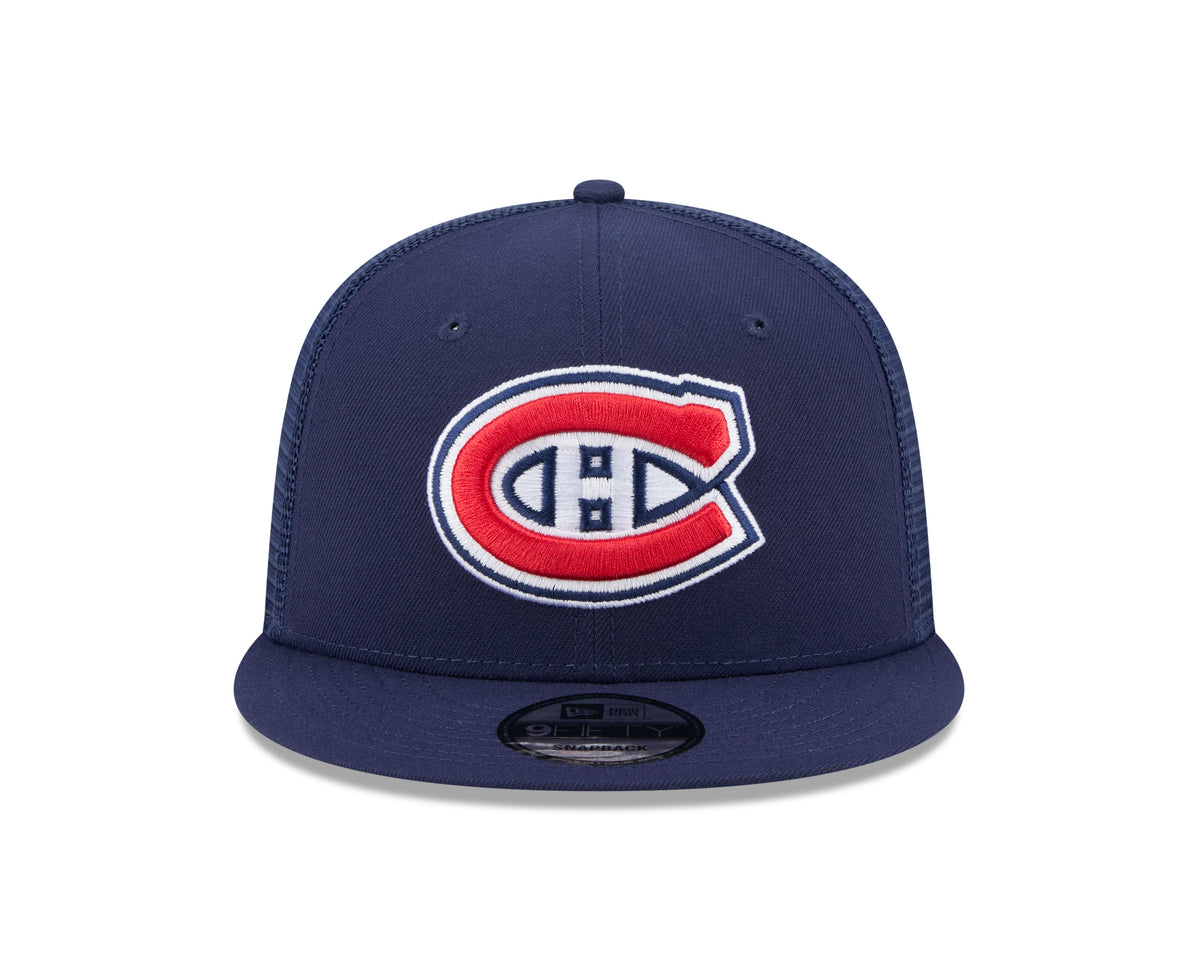 Montreal Canadiens NHL New Era Men Navy 9Fifty Trucker Snapback product image 4, provided for visual reference and product