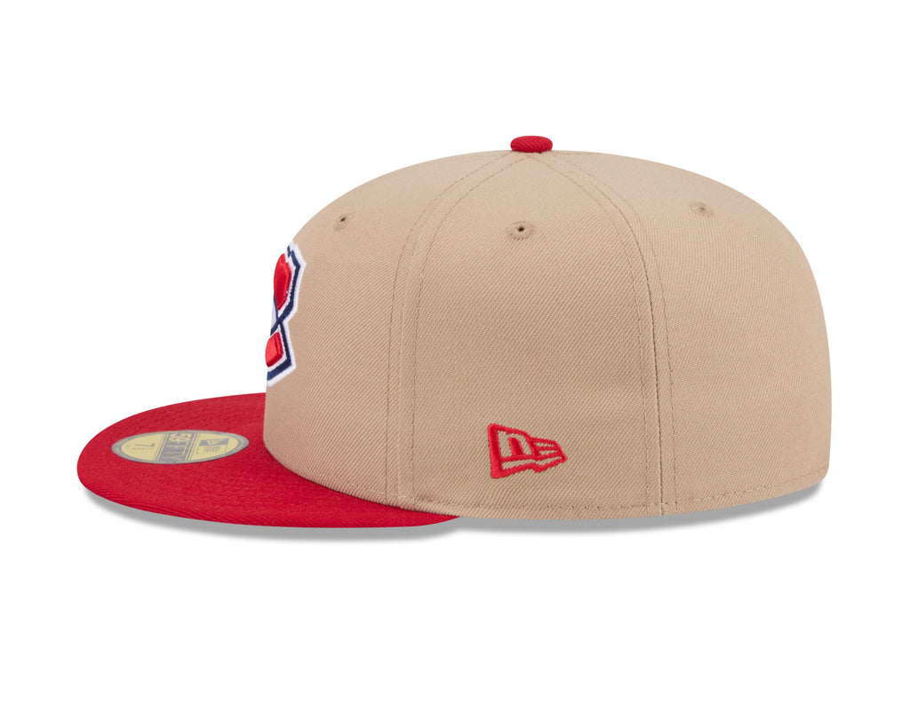 Montreal Canadiens NHL New Era Men Beige/Red 59Fifty Camo Fitted Hat product image 6, provided for visual reference and