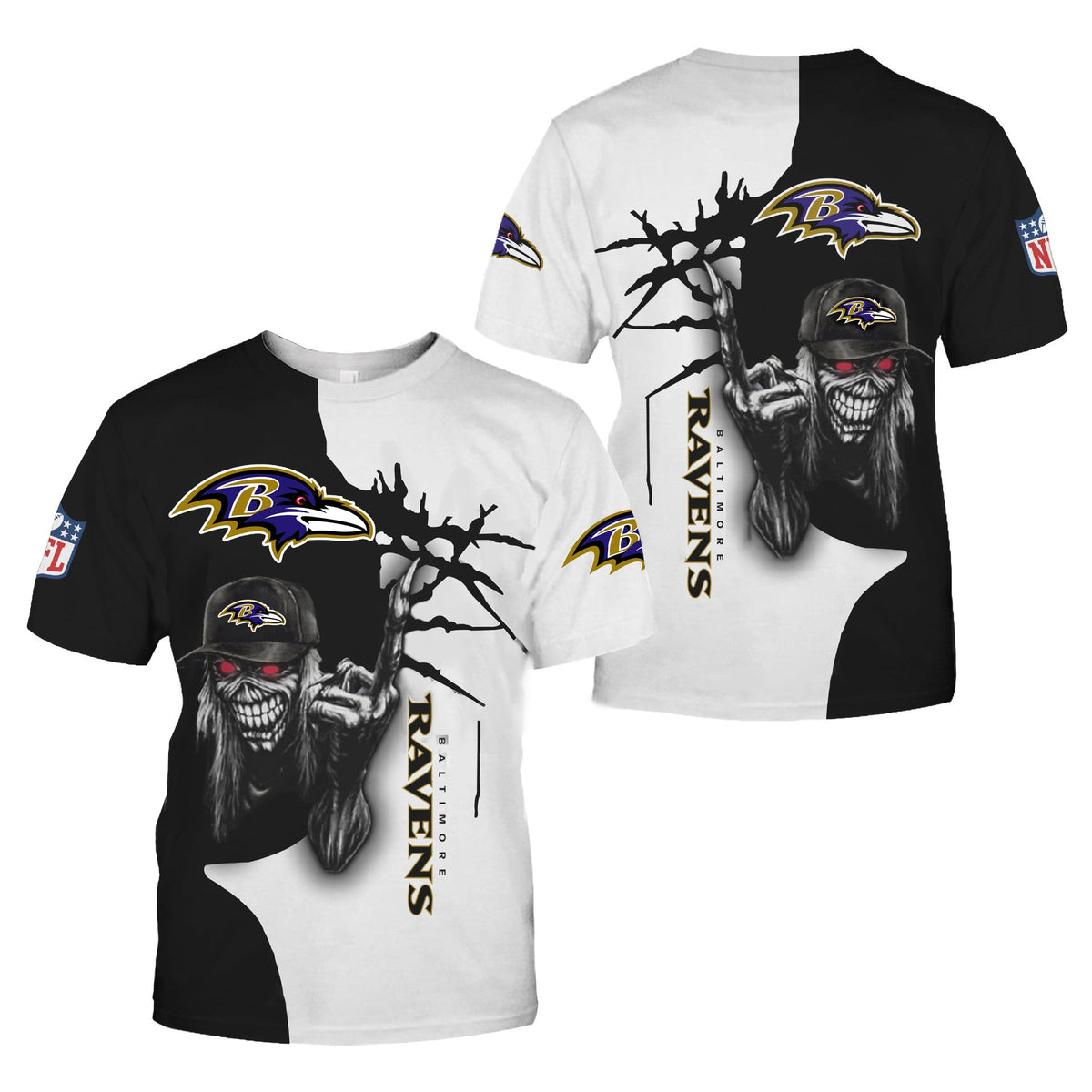 Baltimore Ravens skeleton T shirt product image 1