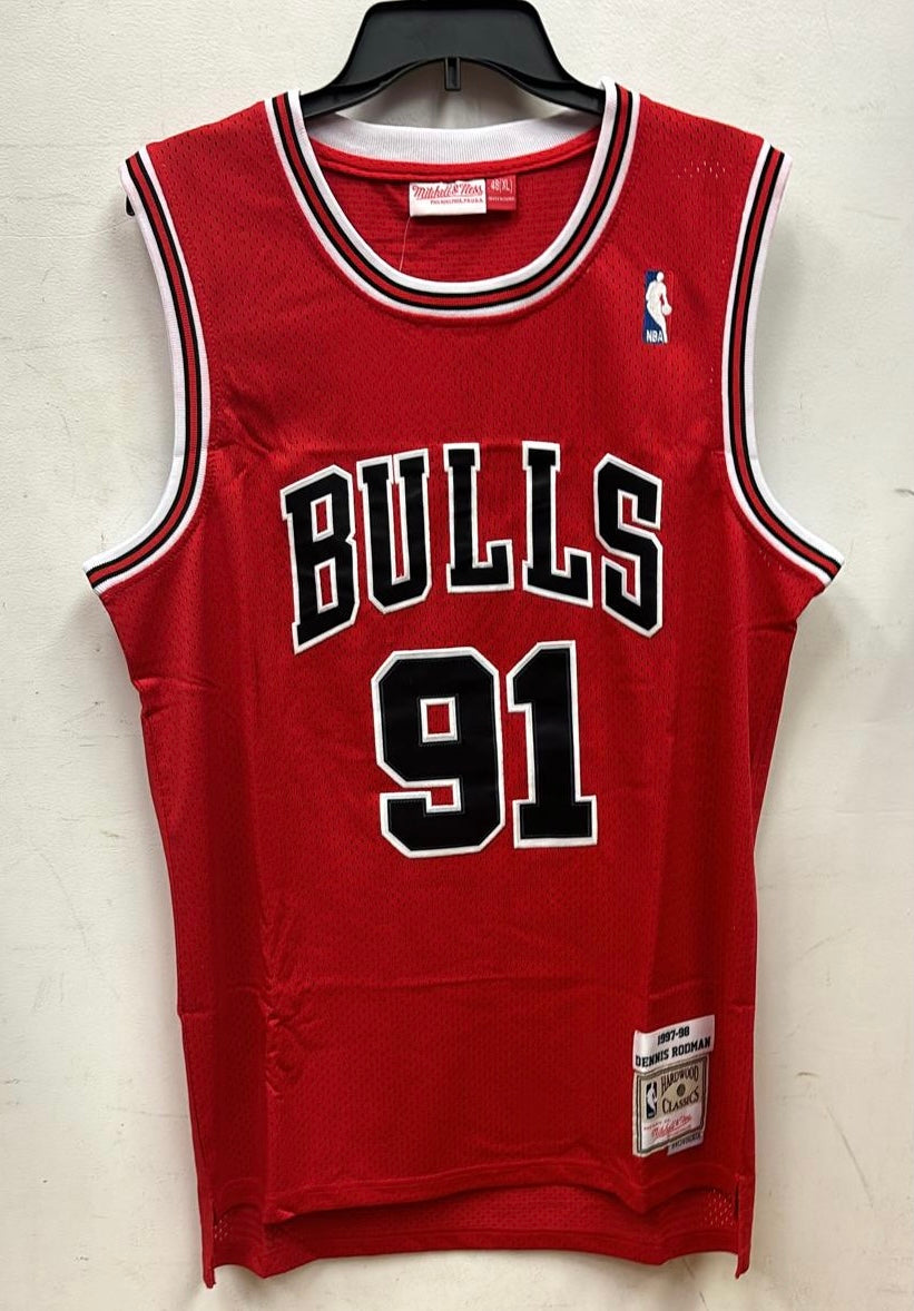 Dennis Rodman Chicago Bulls Official NBA Jersey Mitchell & product image 1