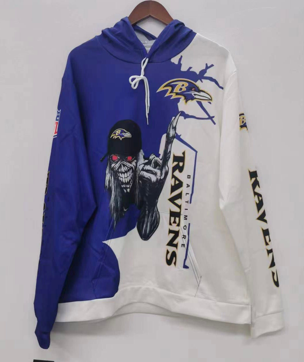 Baltimore Ravens skeleton light weight hoodie product image 1