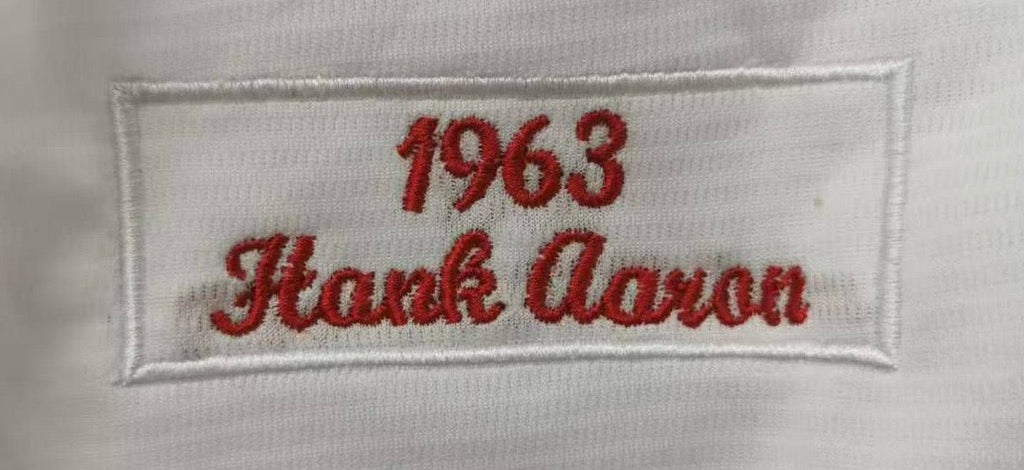 Hank Aaron Atlanta Milwaukee Braves Jersey 1963 Mitchell & product image 4