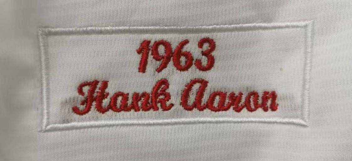 Hank Aaron Atlanta Milwaukee Braves Jersey 1963 Mitchell & product image 4