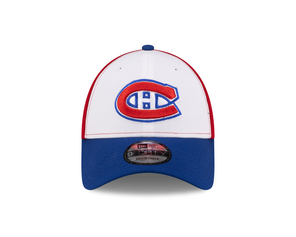 Montreal Canadiens NHL New Era Men Tricolor 9Forty Adjustable Hat product image 7, provided for visual reference and product