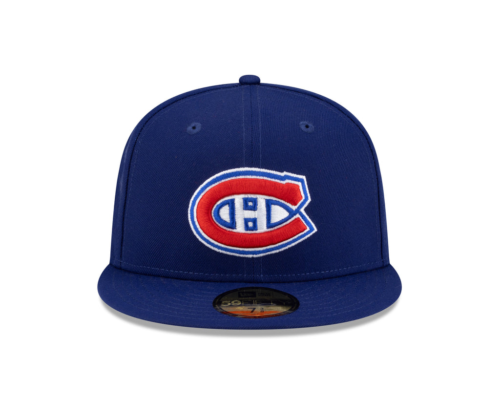 Montreal Canadiens NHL New Era Men Royal Blue 59Fifty Fitted Hat product image 5, provided for visual reference and product