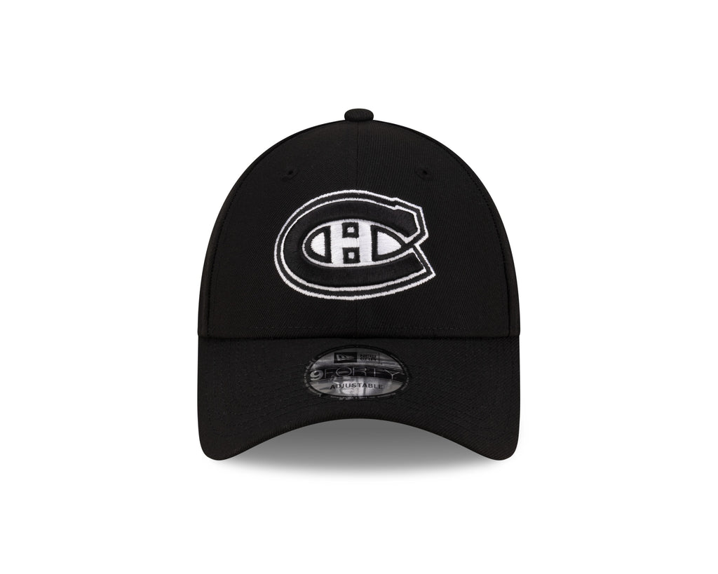 Montreal Canadiens NHL New Era Men Black/White 9Forty Adjustable Hat product image 7, provided for visual reference and