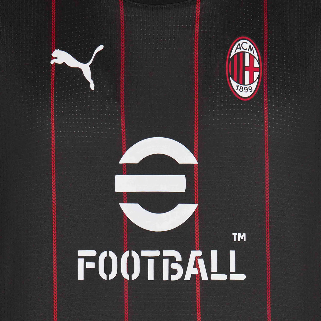 AC Milan Serie A Puma Men Black 2024/25 Pre-Match Jersey product image 3, provided for visual reference and product detail