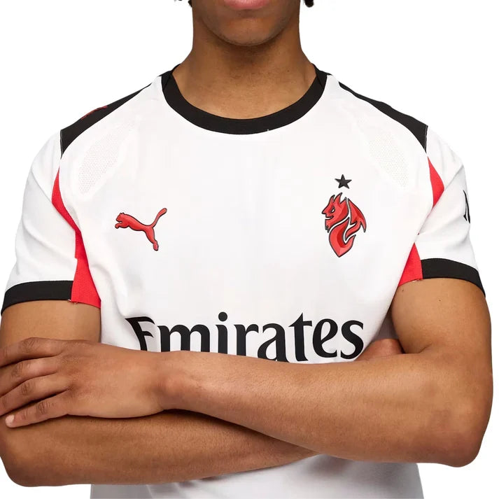 AC Milan Serie A Puma Men White 2025/26 Authentic Away Jersey product image 4, provided for visual reference and product