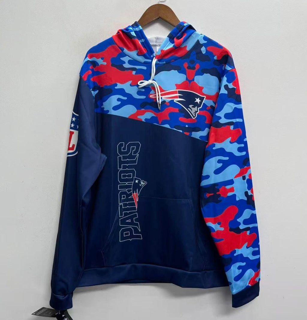 New England Patriots color camouflage light weight hoodie product image 2