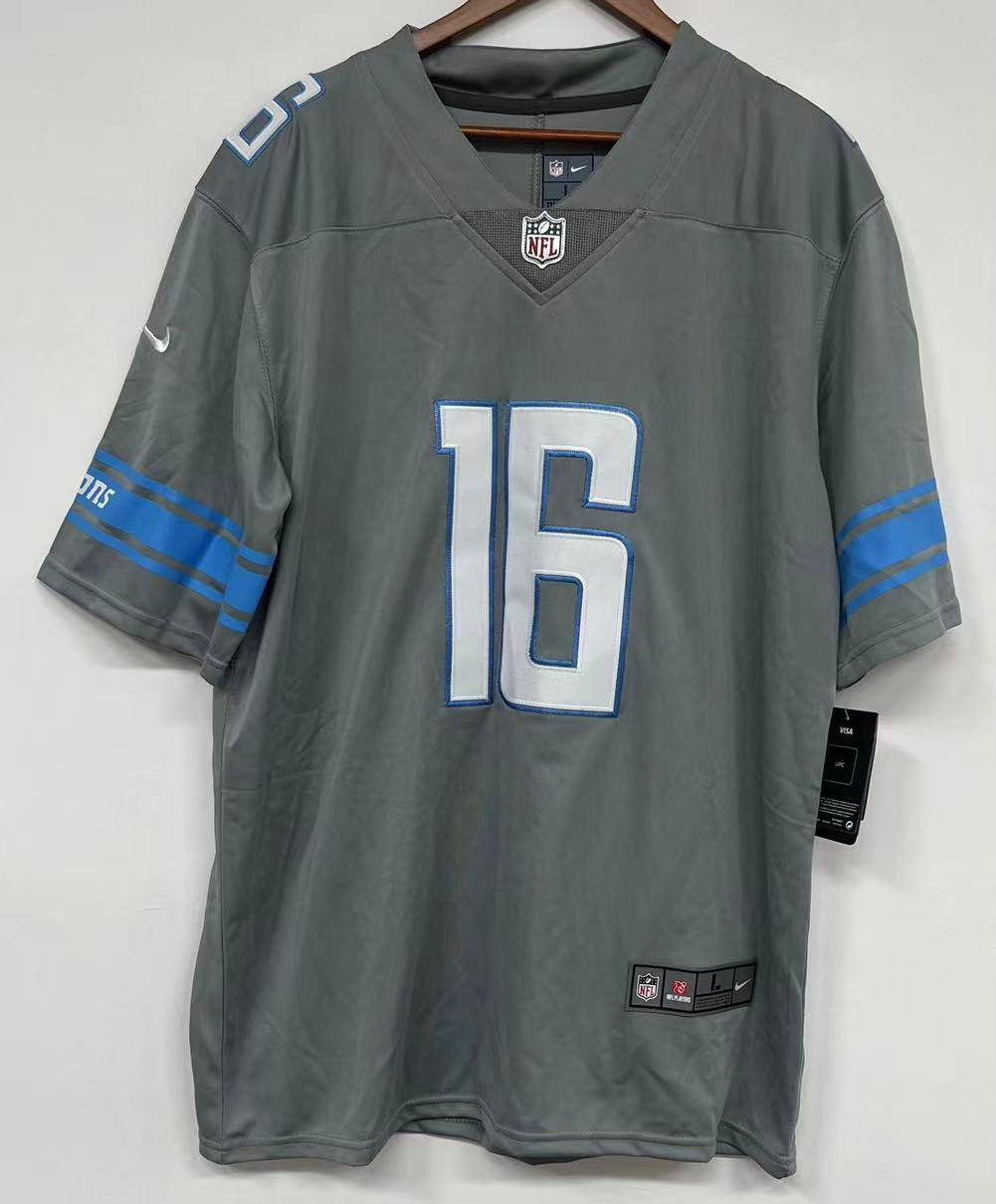 Jared Goff Detroit Lions Official NFL Nike Jersey gray product image 2