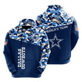 Dallas Cowboys color camouflage light weight hoodie product image 1