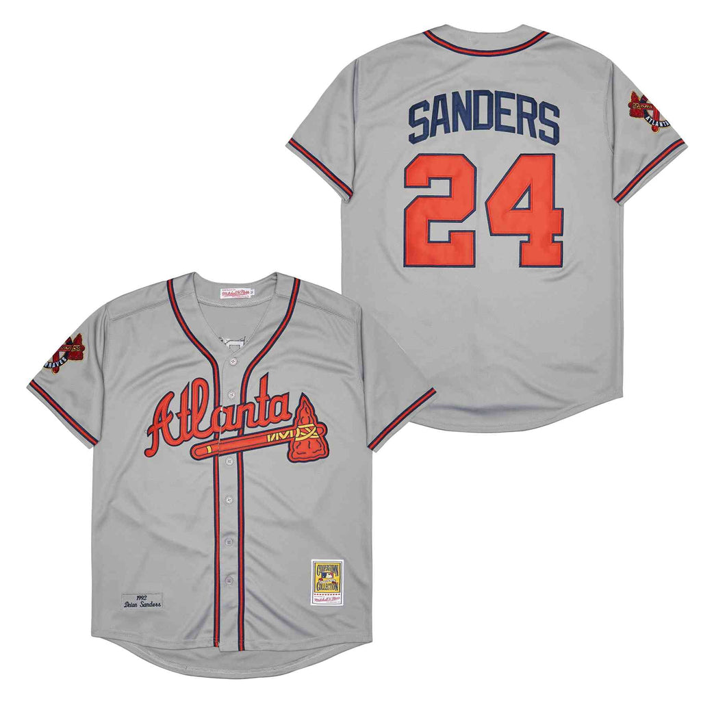 Deion Sanders Atlanta Braves 1992 Mitchell & Ness gray product image 1