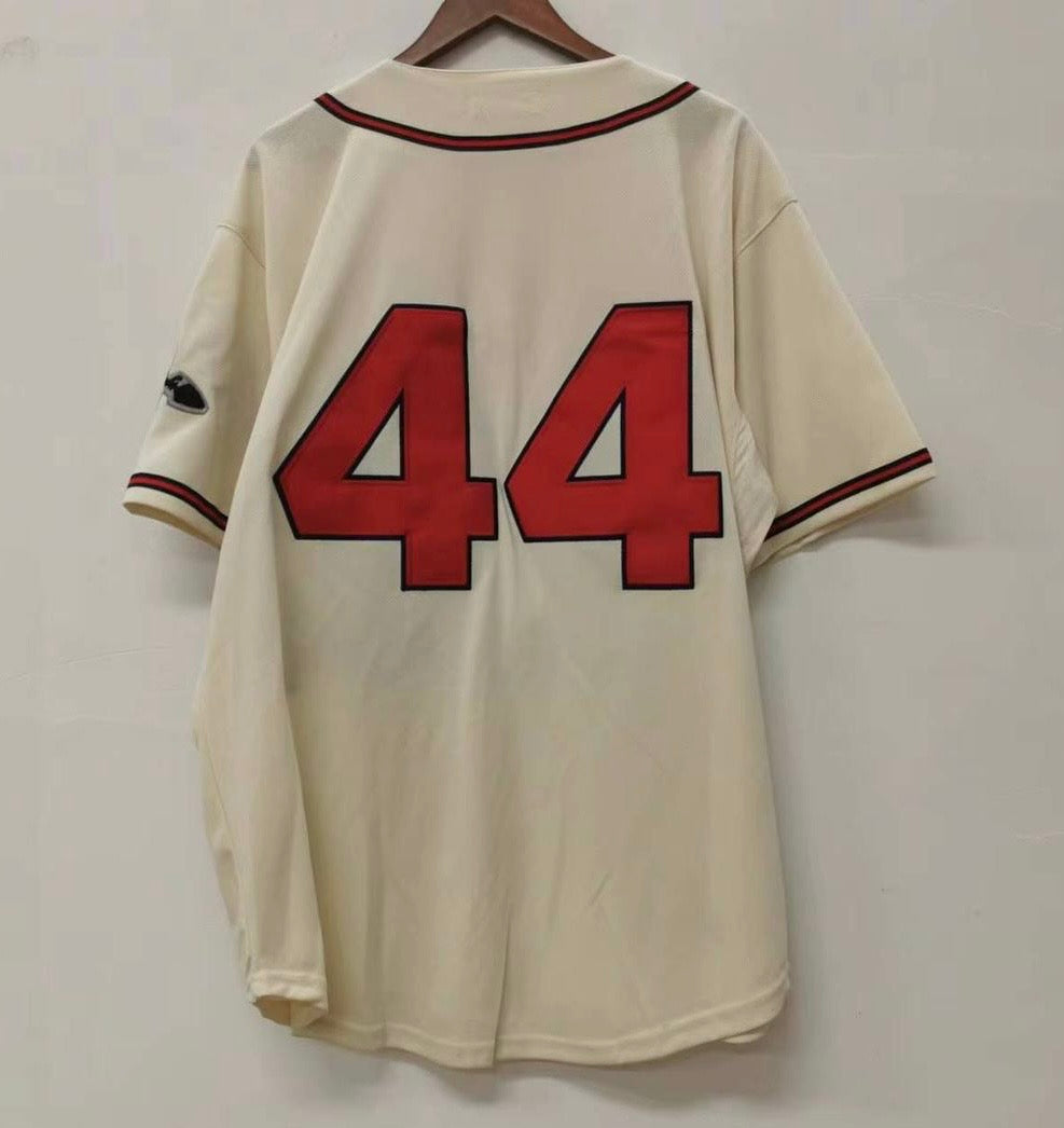 Hank Aaron Atlanta Milwaukee Braves Jersey 1957 Mitchell & product image 1