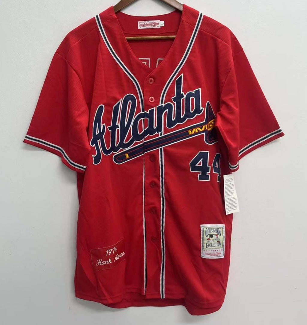 Hank Aaron Atlanta Milwaukee Braves Jersey 1974 Mitchell & product image 3