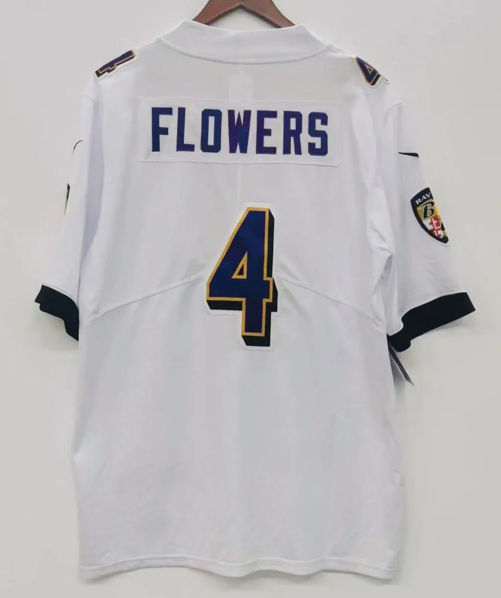 Zay Flowers Baltimore Ravens official NFL Nike Jersey white product image 1
