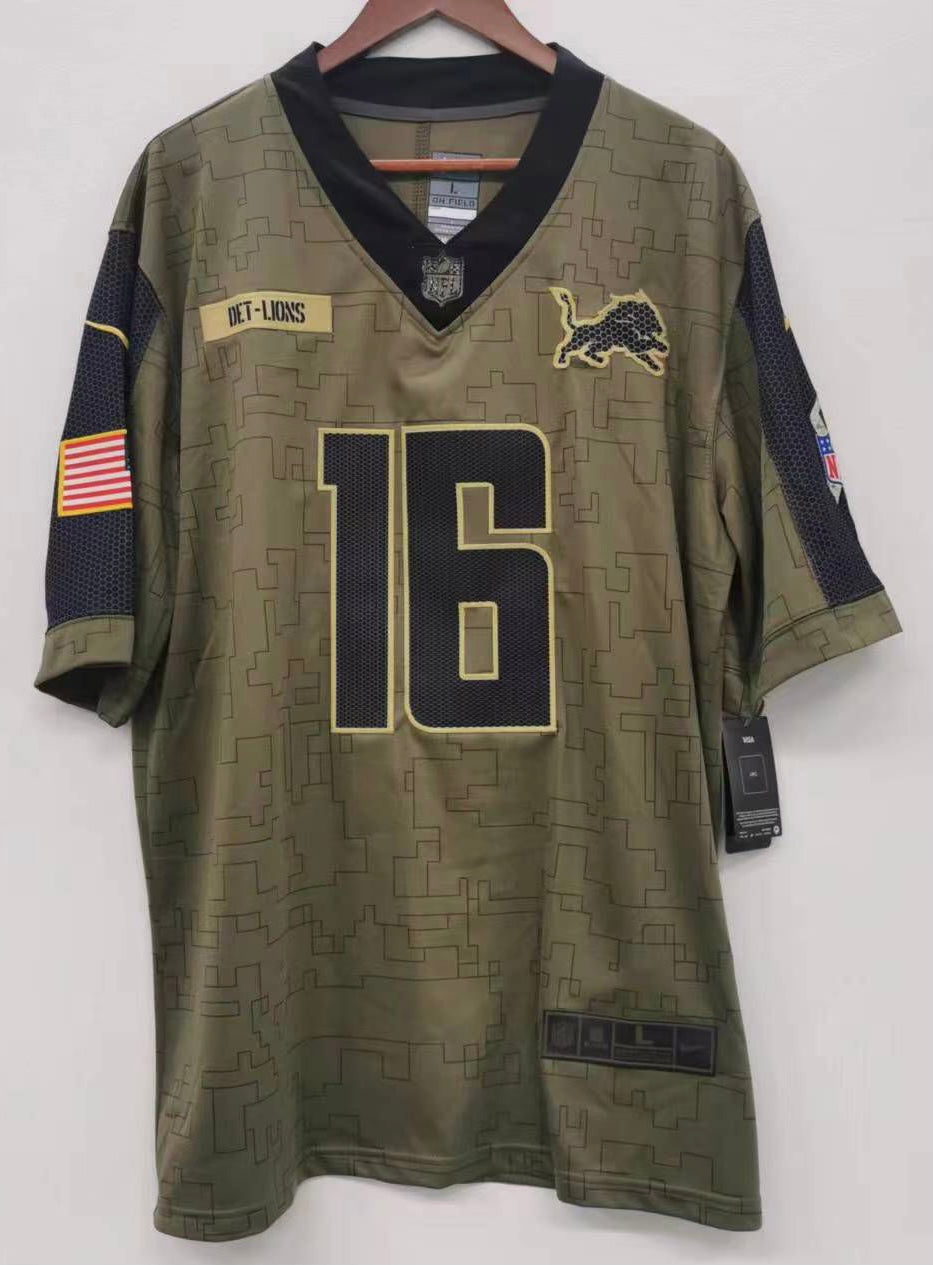 Jared Goff Detroit Lions military salute to service Jersey product image 2