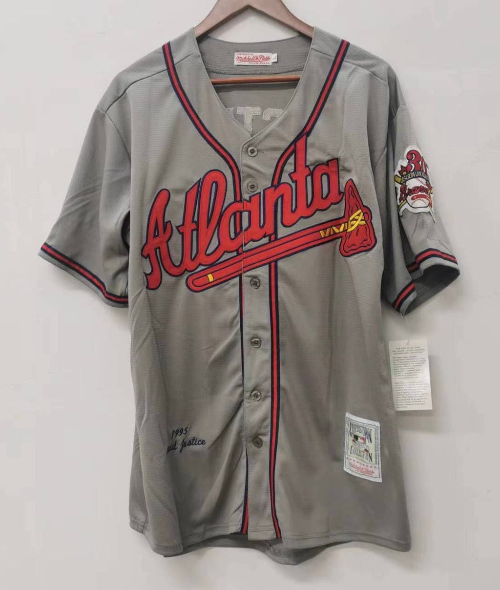 David Justice 1995 Atlanta Braves Official MLB Mitchell & product image 2