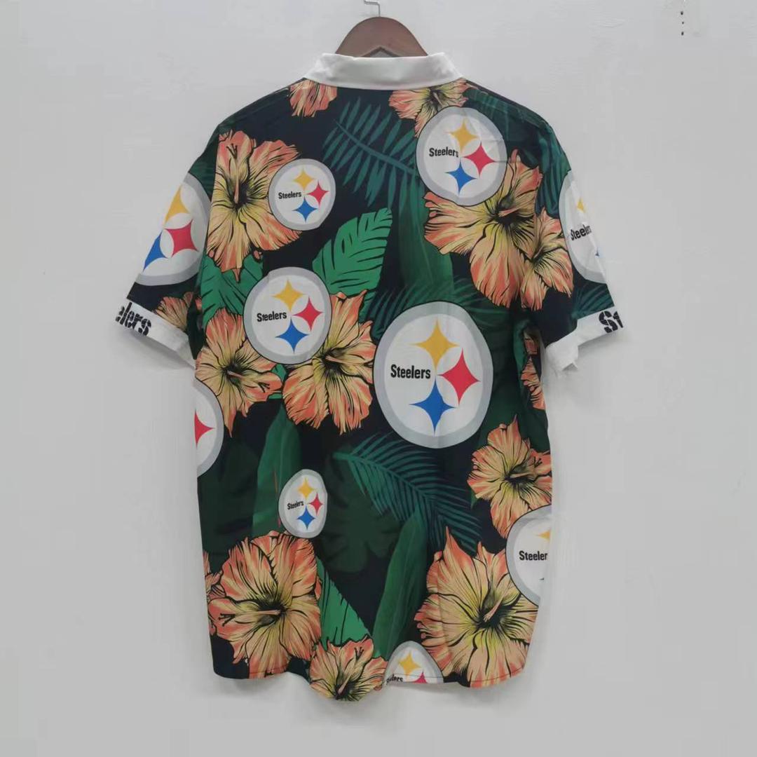 Pittsburgh Steelers Official NFL Floral Palm shirt adult product image 2
