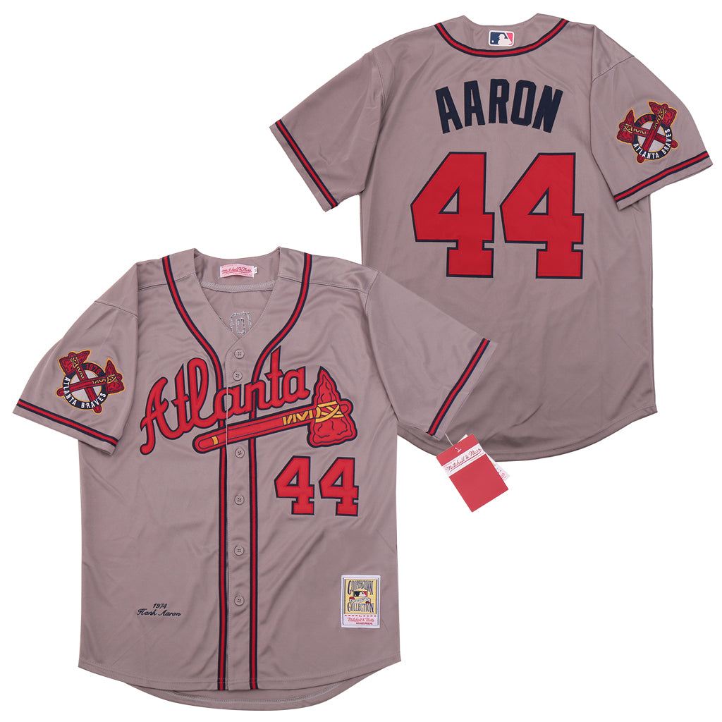 Hank Aaron Atlanta Milwaukee Braves Jersey 1974 Mitchell & product image 1