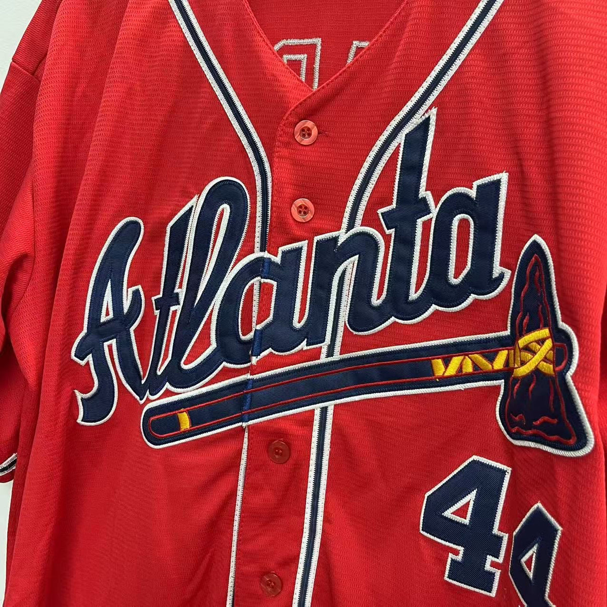 Hank Aaron Atlanta Milwaukee Braves Jersey 1974 Mitchell & product image 5